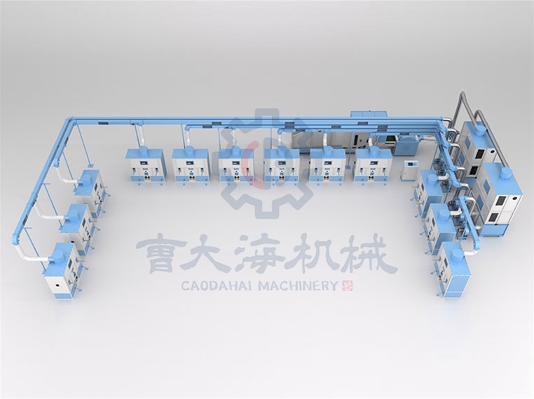 全自動(dòng)開棉充棉組合機(jī) 6拖12