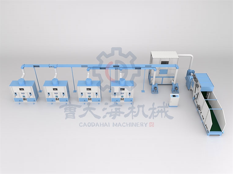 全自動(dòng)開棉充棉組合機(jī) 2拖4