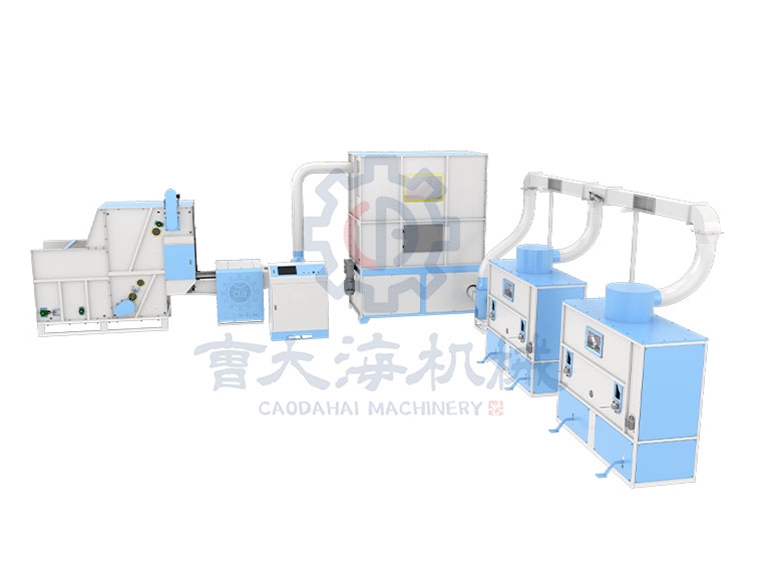全自動(dòng)開棉充棉組合機(jī) 1拖2